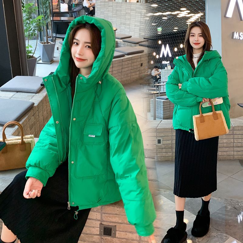 波司大码羽绒服女款200斤冬季新款棉衣宽松棉袄韩版克莱因蓝面