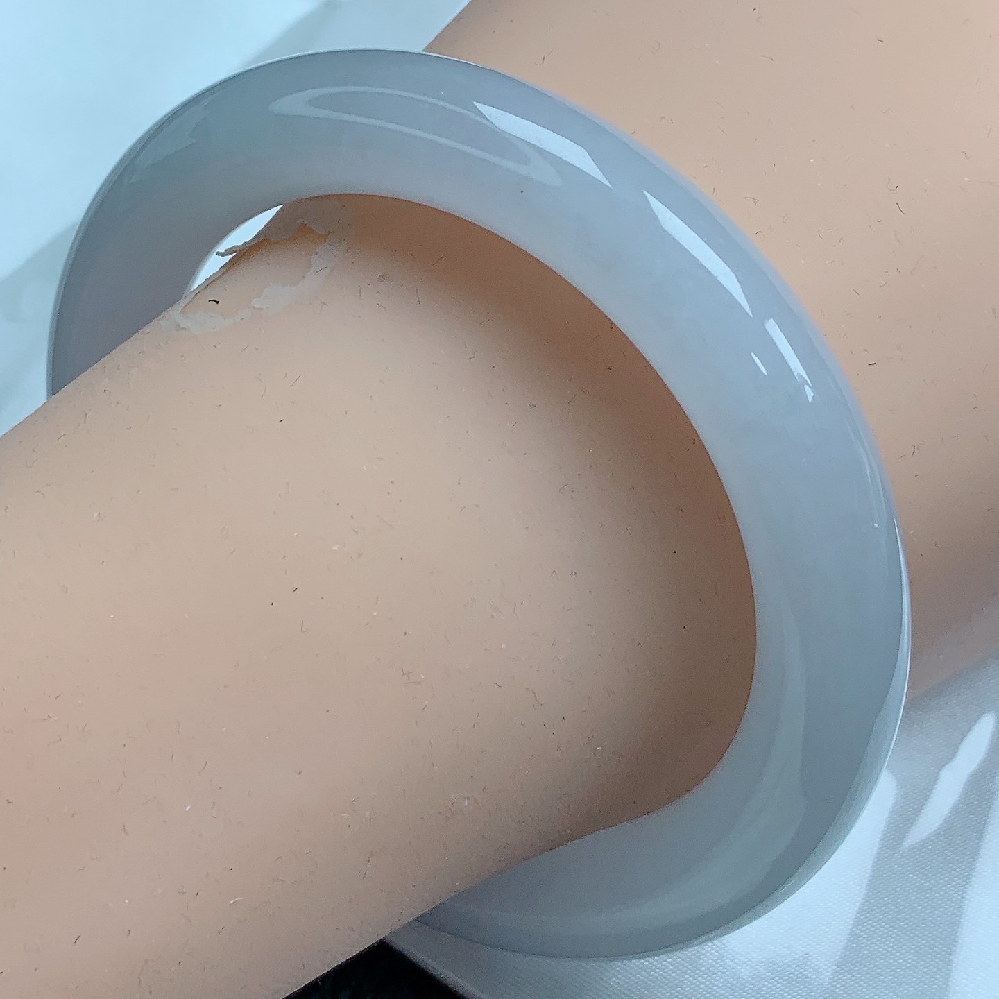 56圈翡翠白月光圆条淡紫色手镯时尚百搭少女妈妈款精美冰透女款