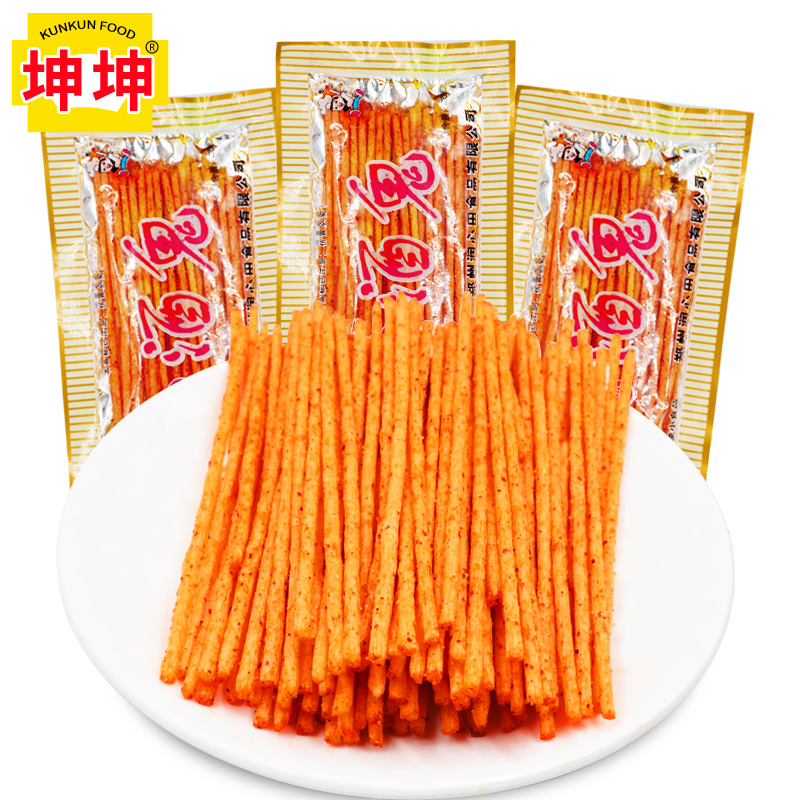 坤酒鬼辣条营养甜辣儿时怀旧校园香辣方便老式麻辣小零食休闲小吃