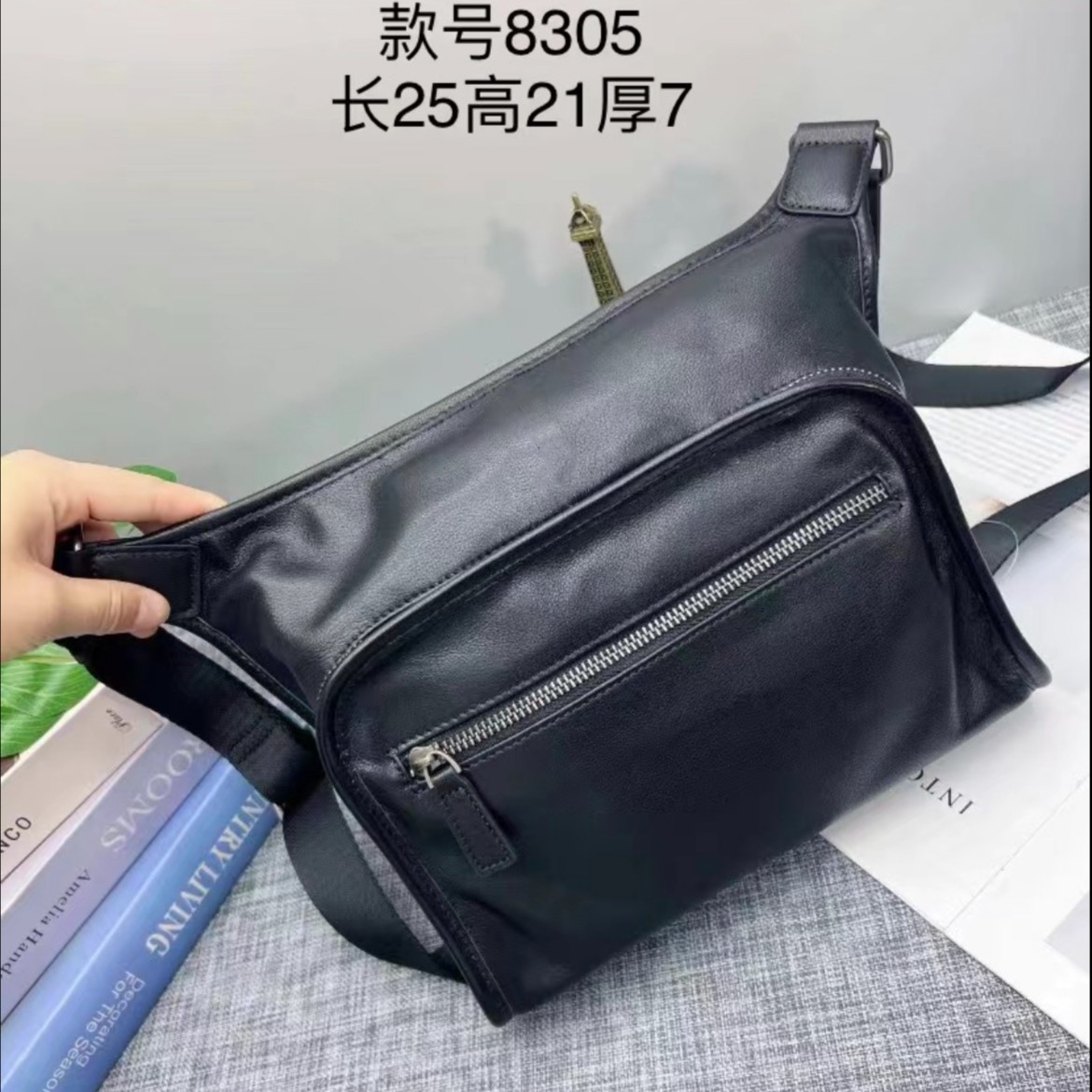 休闲黑色真皮单肩包软皮斜挎包多功能男款多隔层新款斜挎邮差包