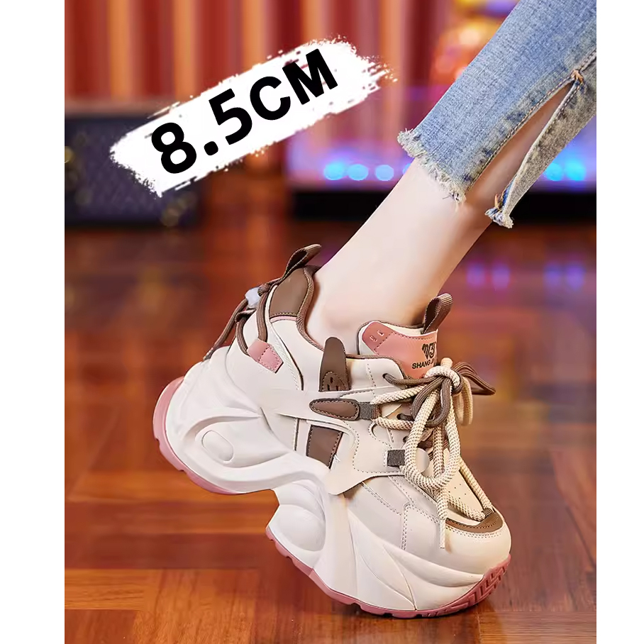 欧货老爹鞋女超火时尚新款秋冬加绒休闲鞋子厚底小个子内增高女鞋