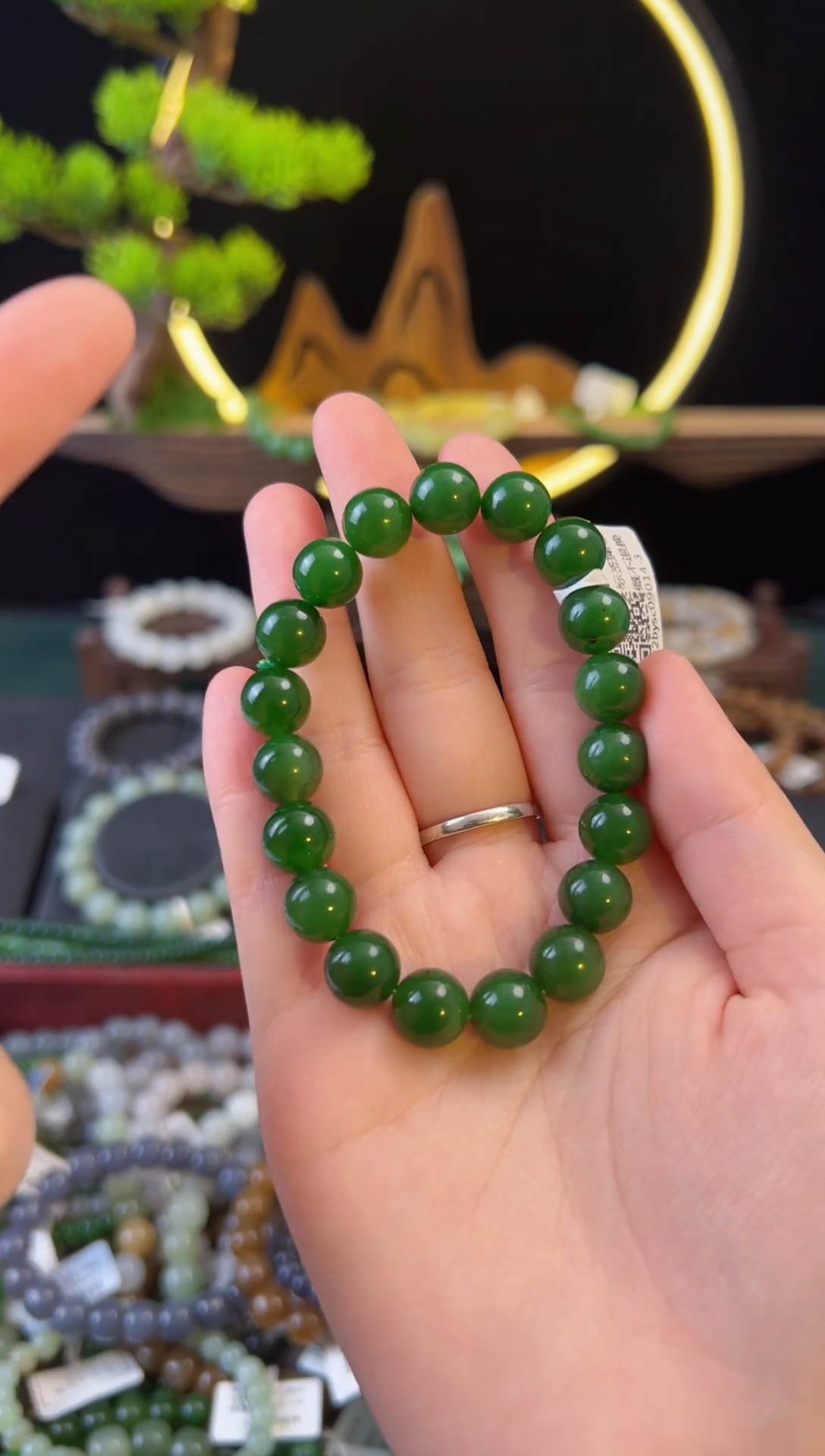 【闪购商品】和田玉手串未镶嵌碧玉圆珠