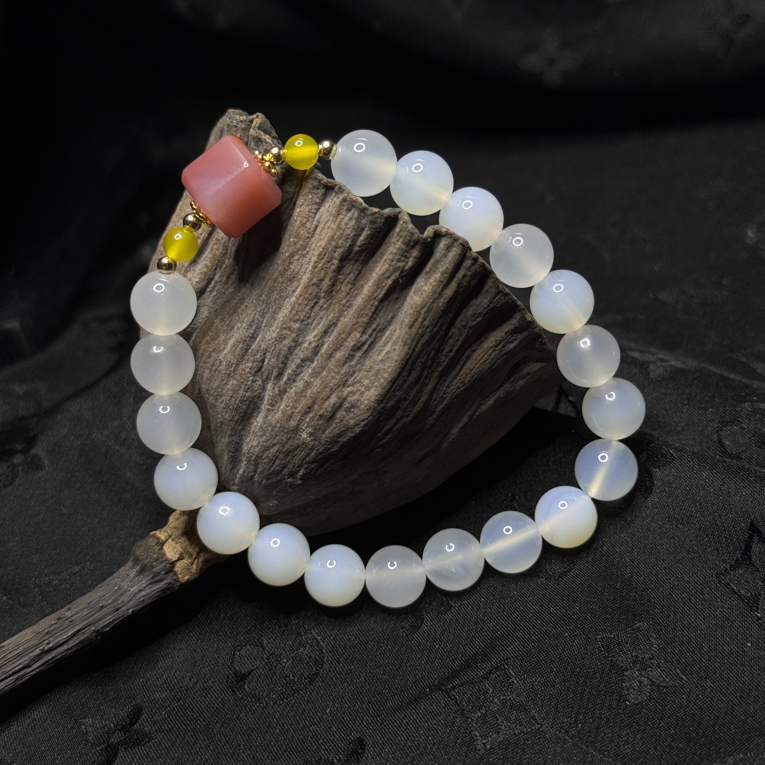 【玉合缘】海洋之星天然玛瑙手串百搭款 3123