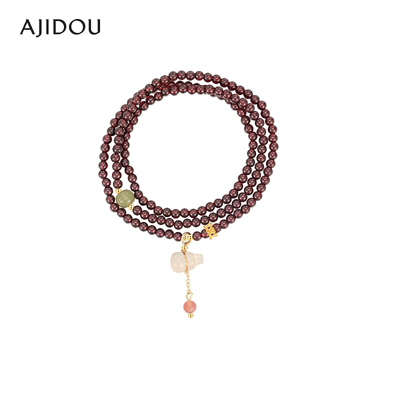 AJIDOU阿吉豆新中式系列手链女葫芦吊坠串珠手链国风时尚【CH新】