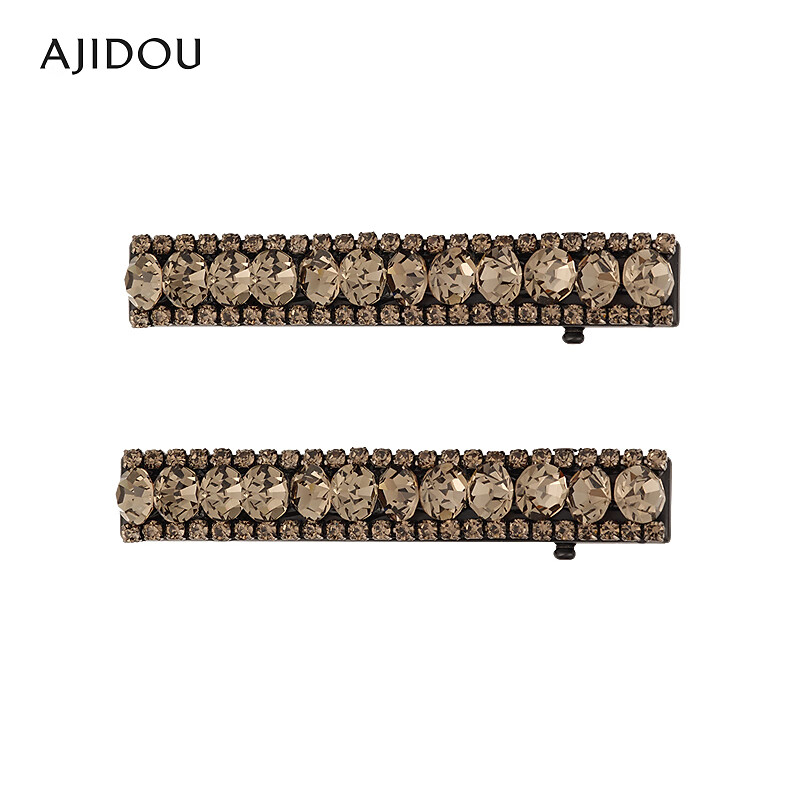 AJIDOU阿吉豆璀璨工艺仿水晶时尚发夹简约甜美鸭嘴夹边夹
