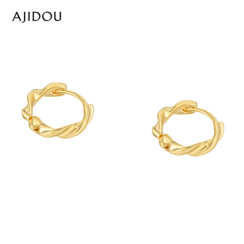 AJIDOU阿吉豆小巧简约时尚圆环耳环