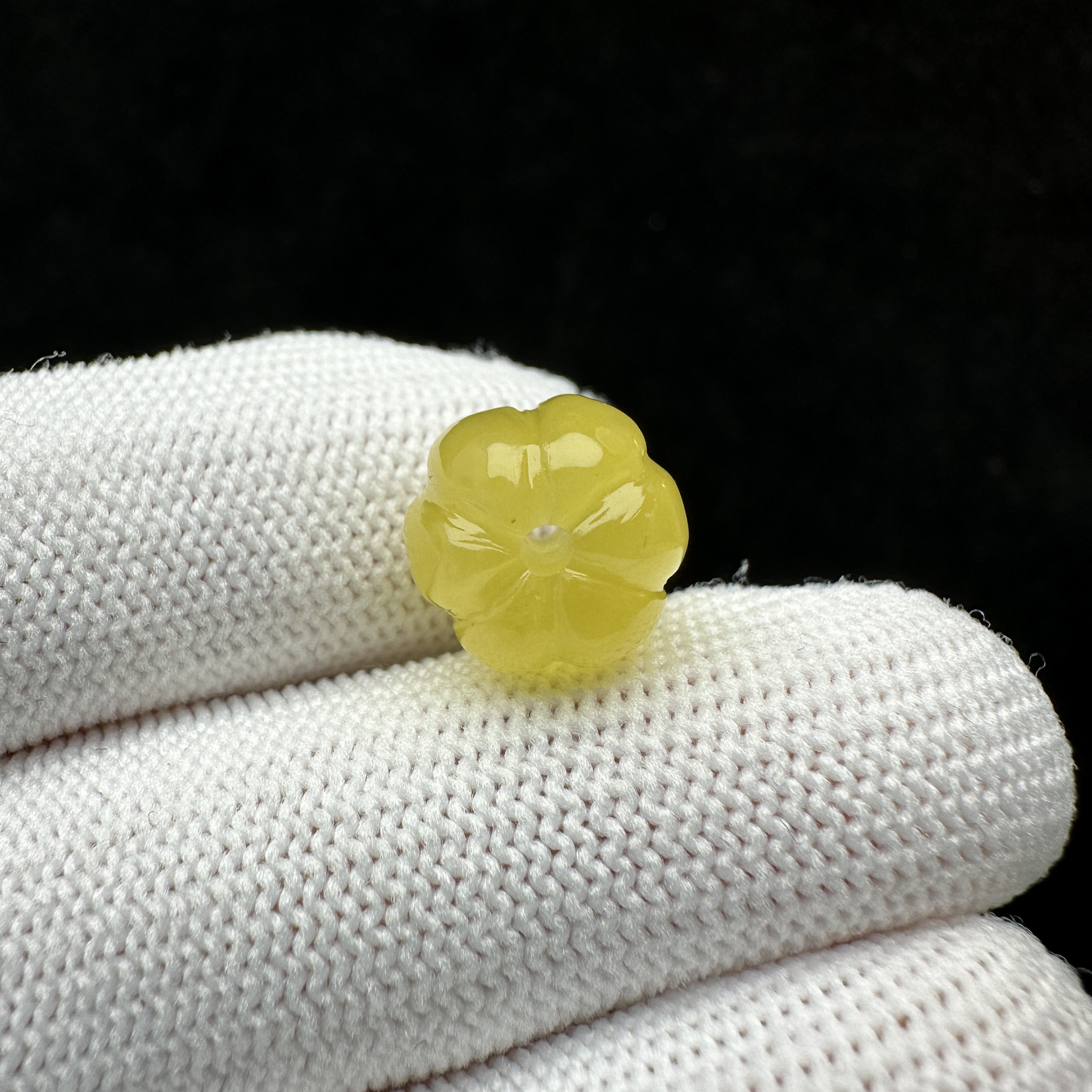 J5889天然原矿蜜蜡 瓜珠 11.5*10.6mm 克价25 支持鉴定假一罚四