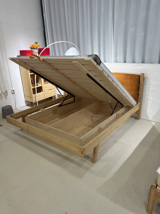 北美进口白蜡木实木箱体大床