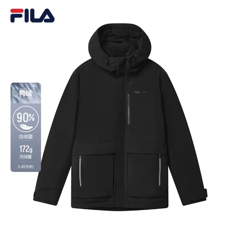 FILA斐乐 男子时尚休闲中长款羽绒服 F11M247907F