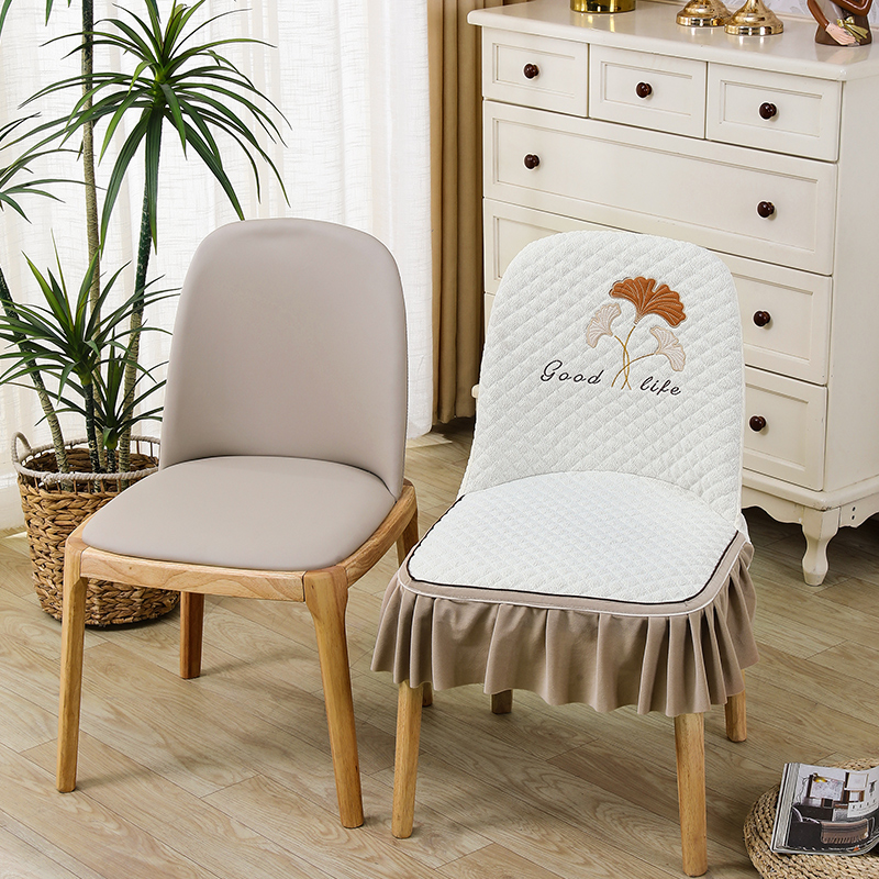 2024新款弧形矮靠背椅子套罩餐椅垫异形全包餐桌椅套餐椅保护套