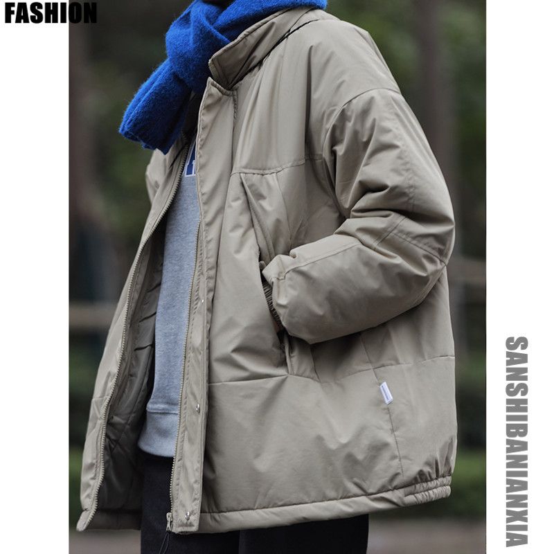 日系cityboy棉服男冬季加厚保暖立领复古外套潮牌ins宽松情侣棉衣