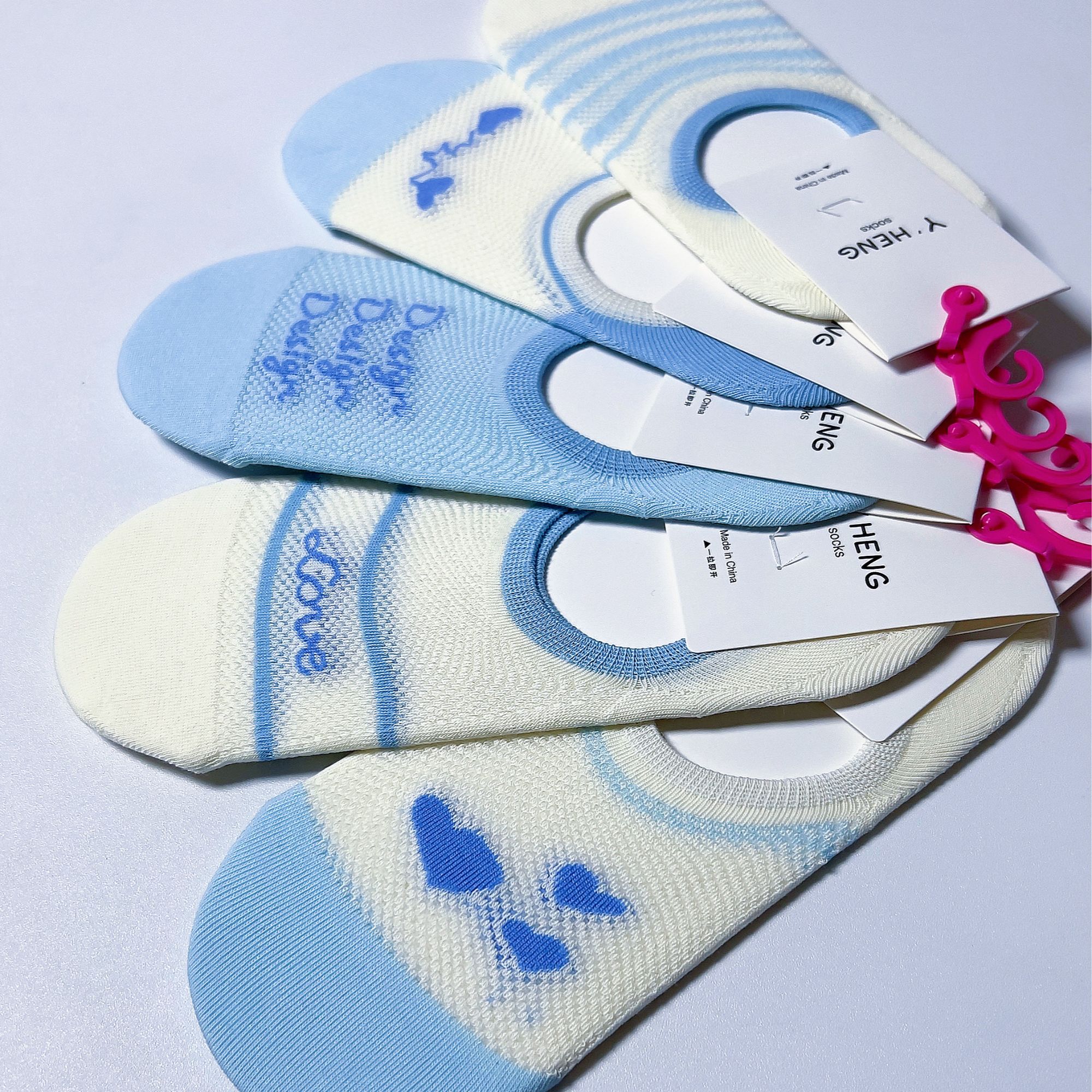 2024夏季新款船袜女彩色袜底