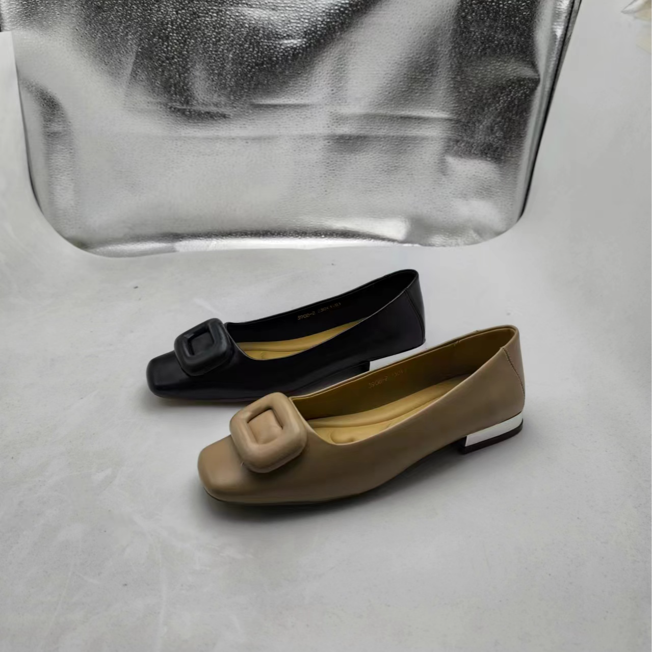 3908-透气鞋女2024夏季一脚蹬懒人单鞋百搭舒适休闲鞋