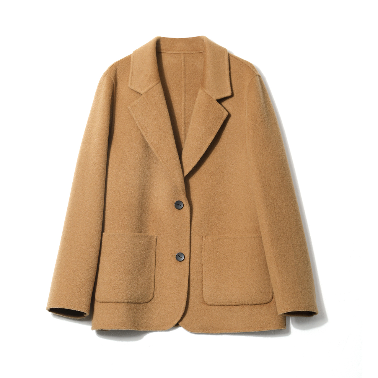 山羊绒+绵羊毛短款大衣外套 EY241066