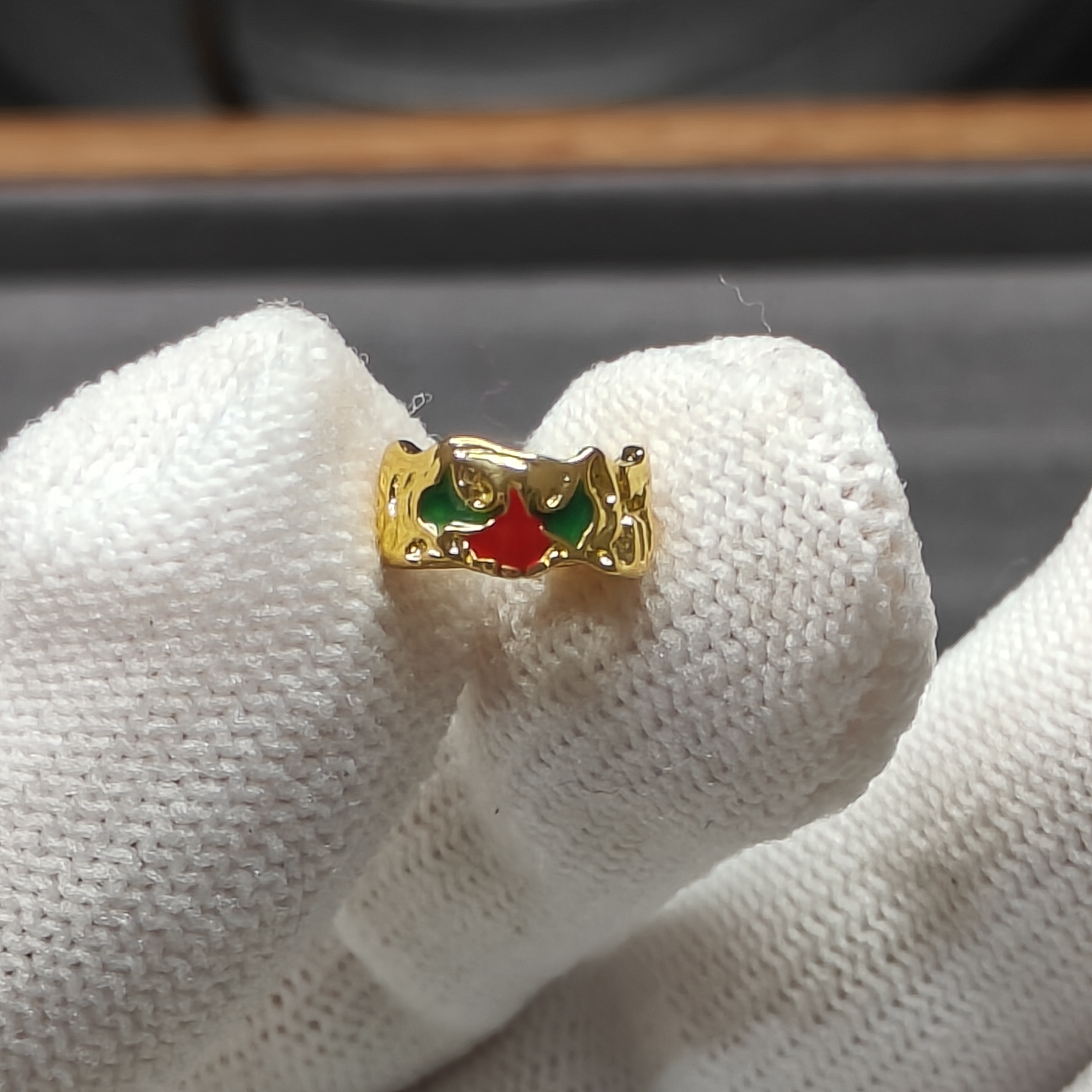 铜吊坠 8K戒莫斯卡环文玩配饰猴头老型凤眼金刚星月百香椰蒂卡环 