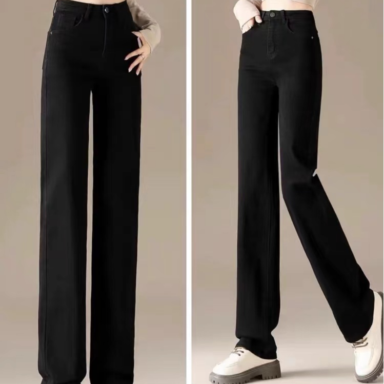   9623秋冬款女士加厚牛仔裤窄版直筒裤