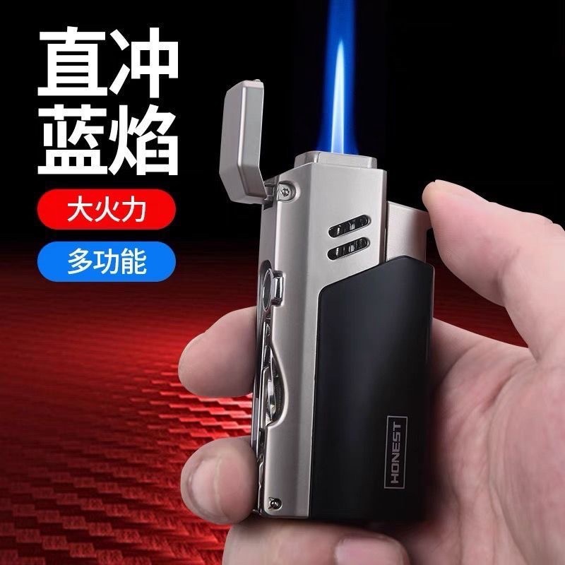 百诚飞鸿气体款防风雪茄打火机高档多功能带开孔器男士点烟器礼物