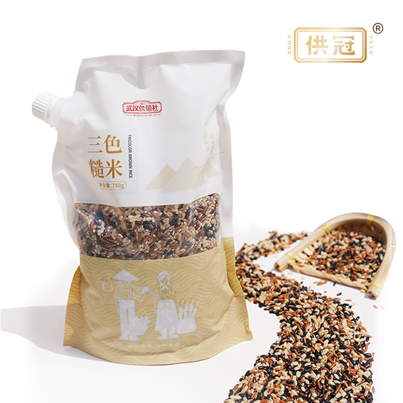 【江城百臻】供冠三色营养糙米黑米红米糙米杂粮膳食粗粮750g