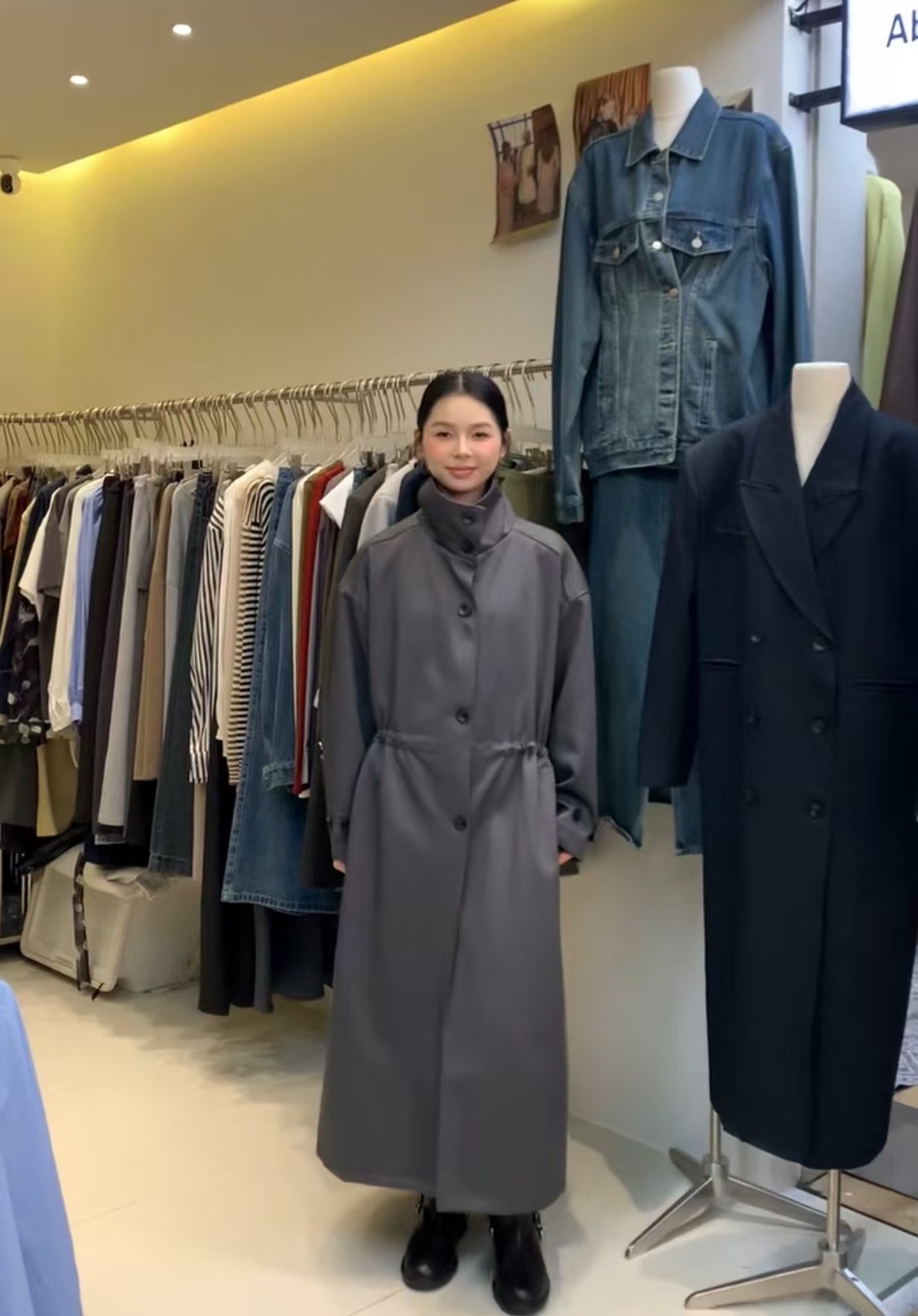 about  INS（8727#库）韩版气质温柔高领大衣 KC