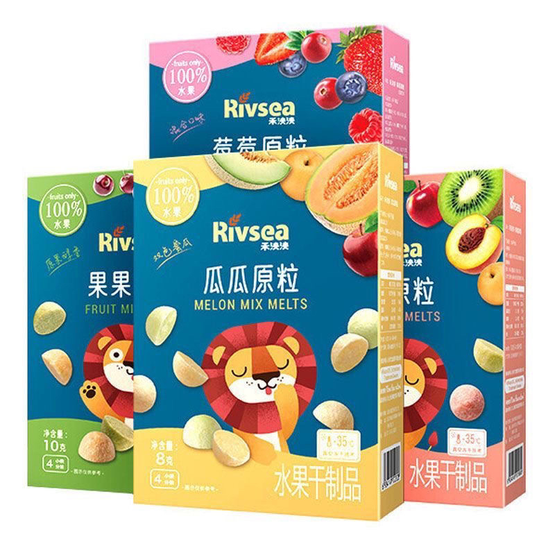 RIVSEA/禾泱泱水果原粒溶豆零食儿童无添加冻干入口即化小袋营养