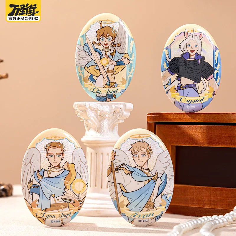 非人哉【万圣街八周年系列】马口铁徽章幻彩白葱吧唧胸针