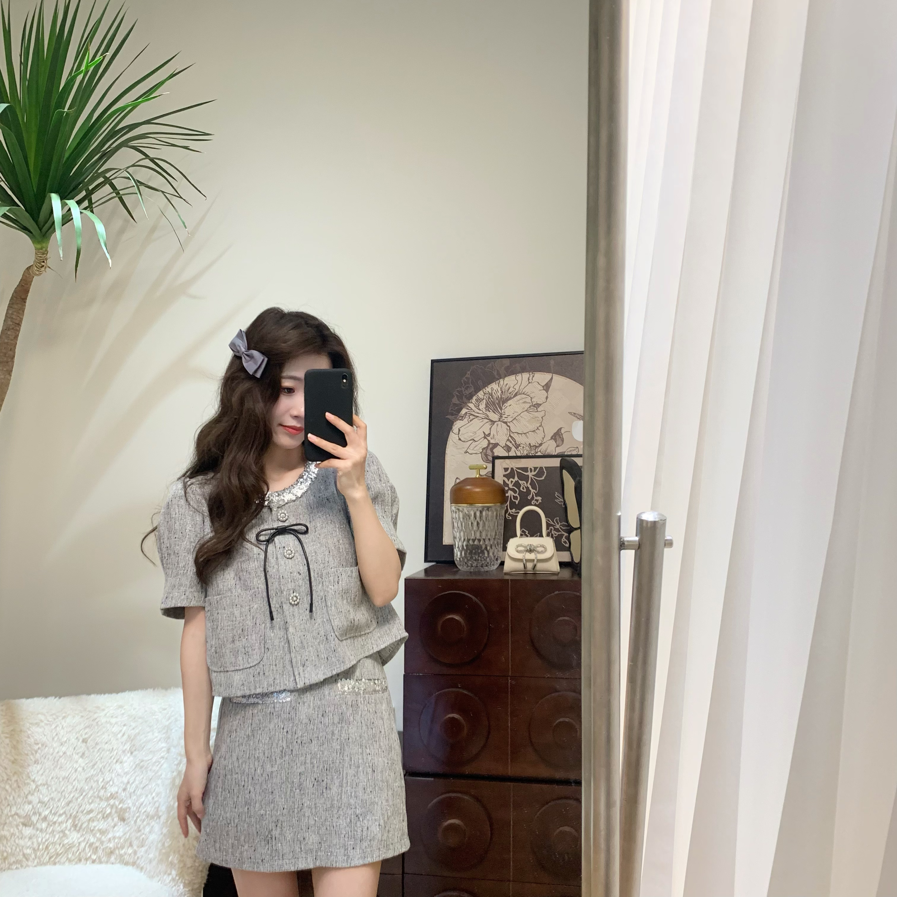 【皎月套装】原创设计师女装法式复古日常可穿套装显瘦气质休闲时尚