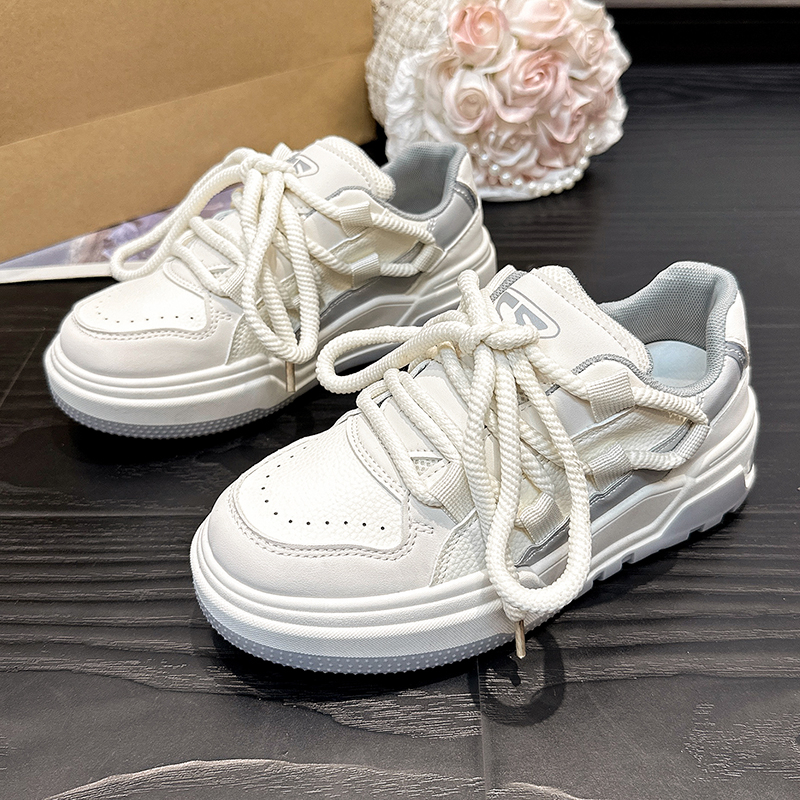 回力瑞踏步鞋韩系设计感小众板鞋增高厚底休闲女鞋2023新款