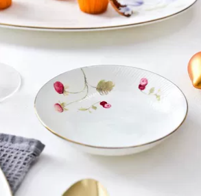 安娜16点露西花园骨瓷酱料碟