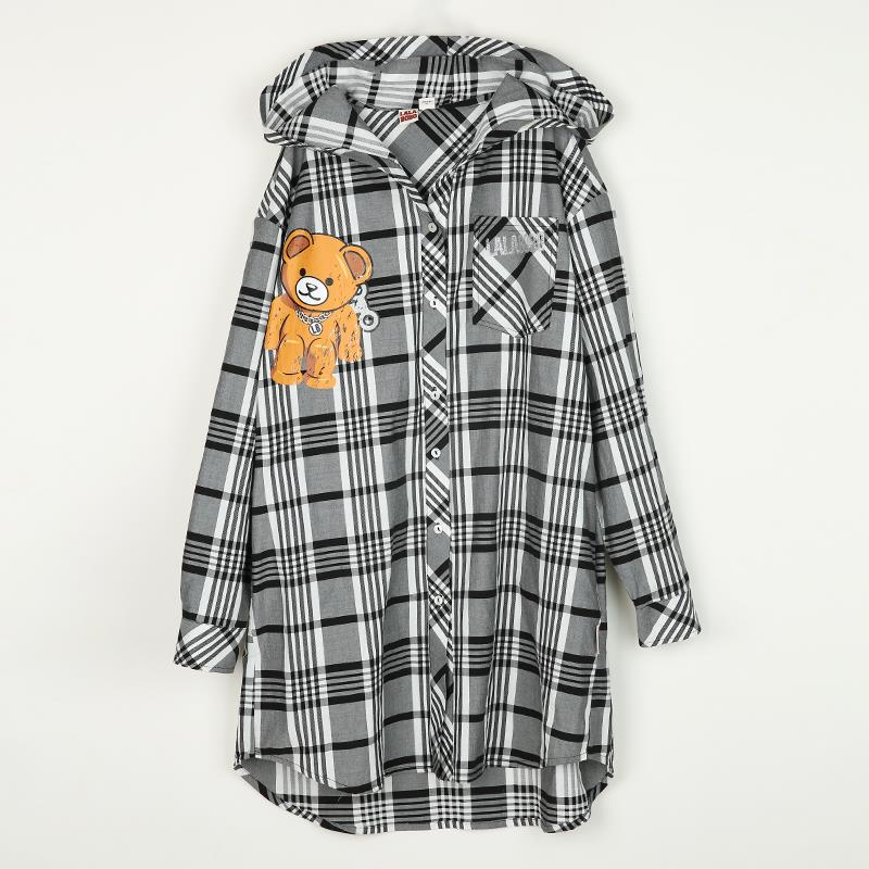 郑州（不退不换）发条熊格纹梭织衬衫L21A-WSWC18