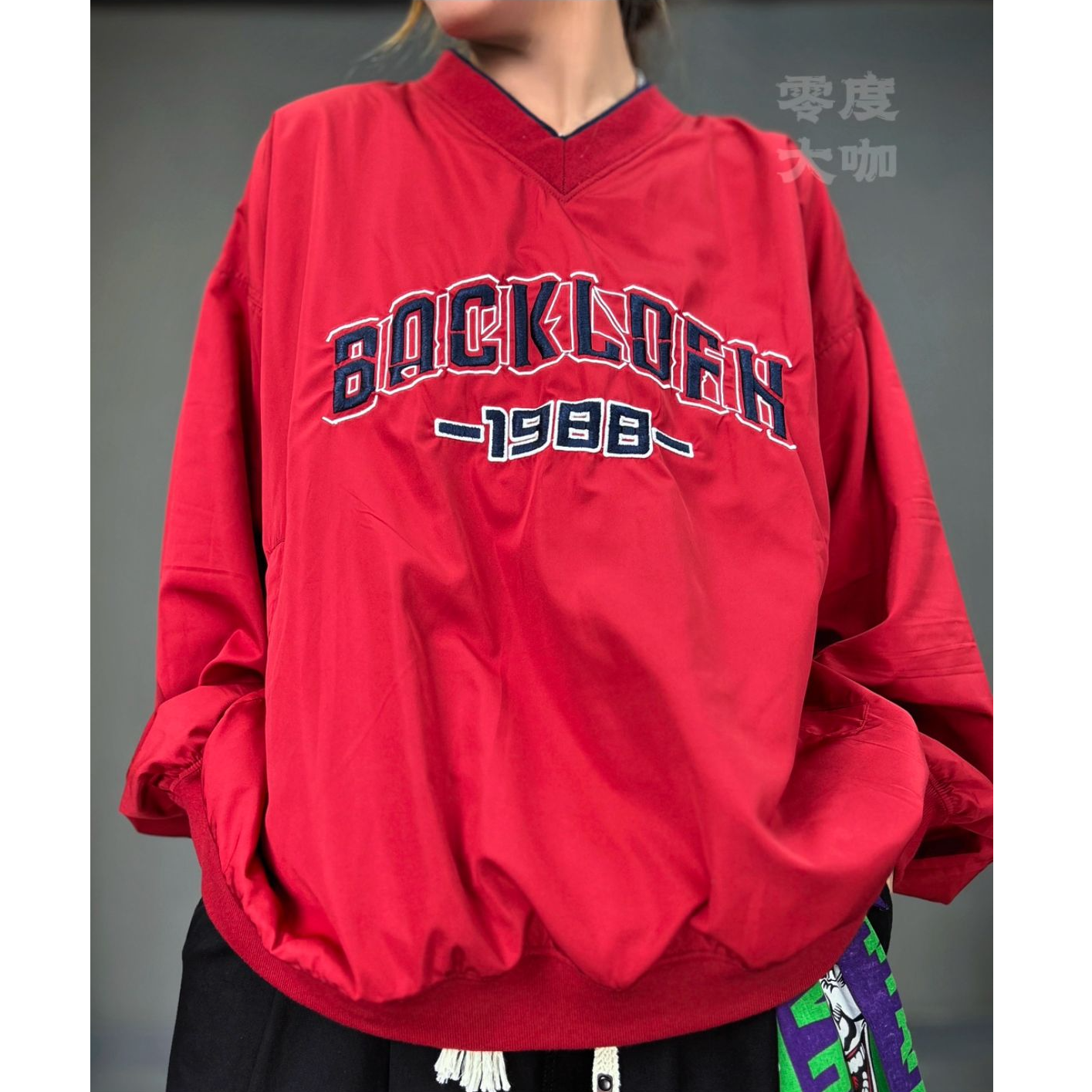 8901款秋冬款卫衣 双层带里衬 长袖宽松卫衣国潮复古运动休闲