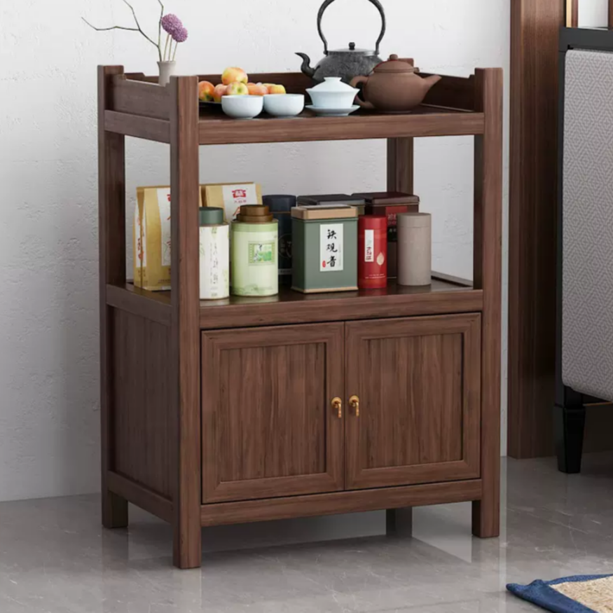 客厅几实木新中式茶水柜高档储小型茶桌茶边置物架烧水茶叶边柜