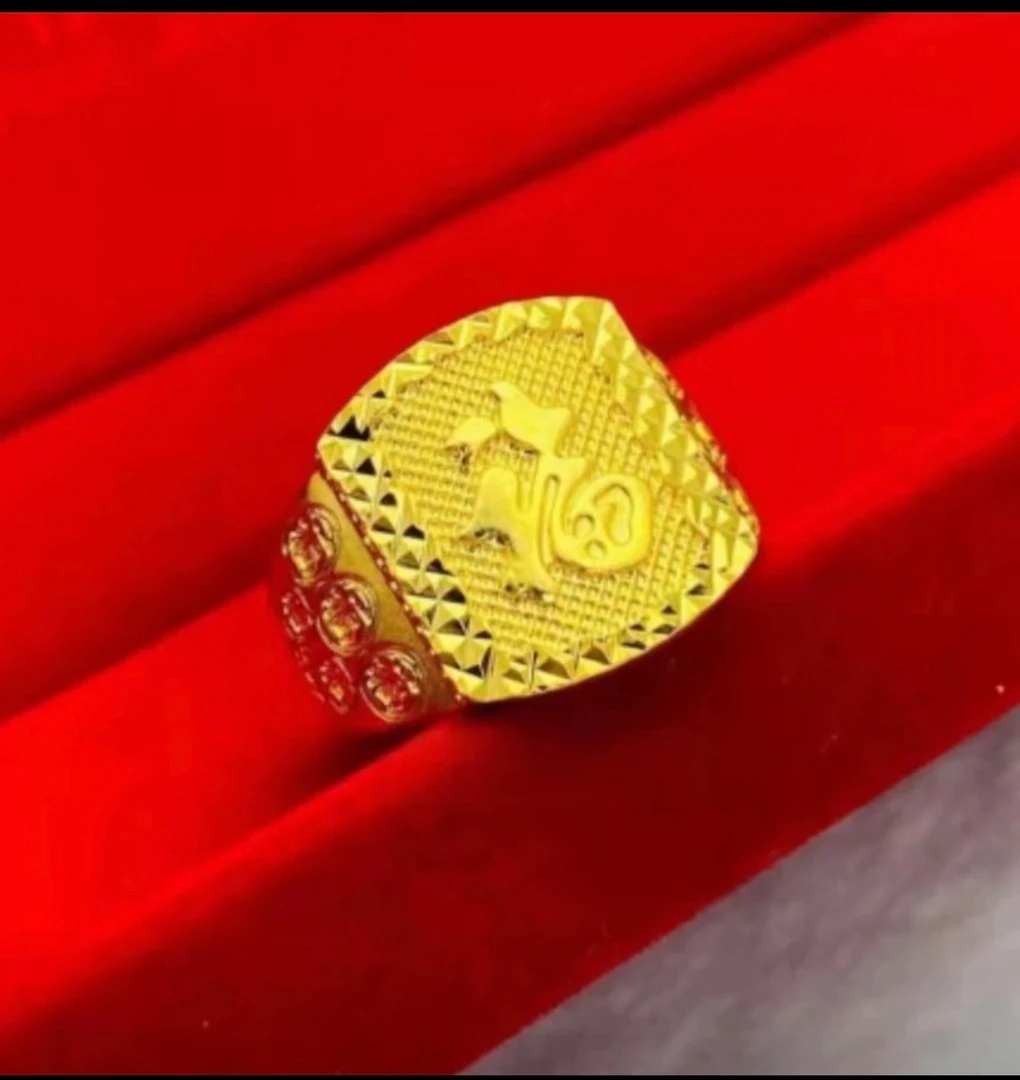 合金戒指 男戒指环男士精品中号福字戒指时尚经典