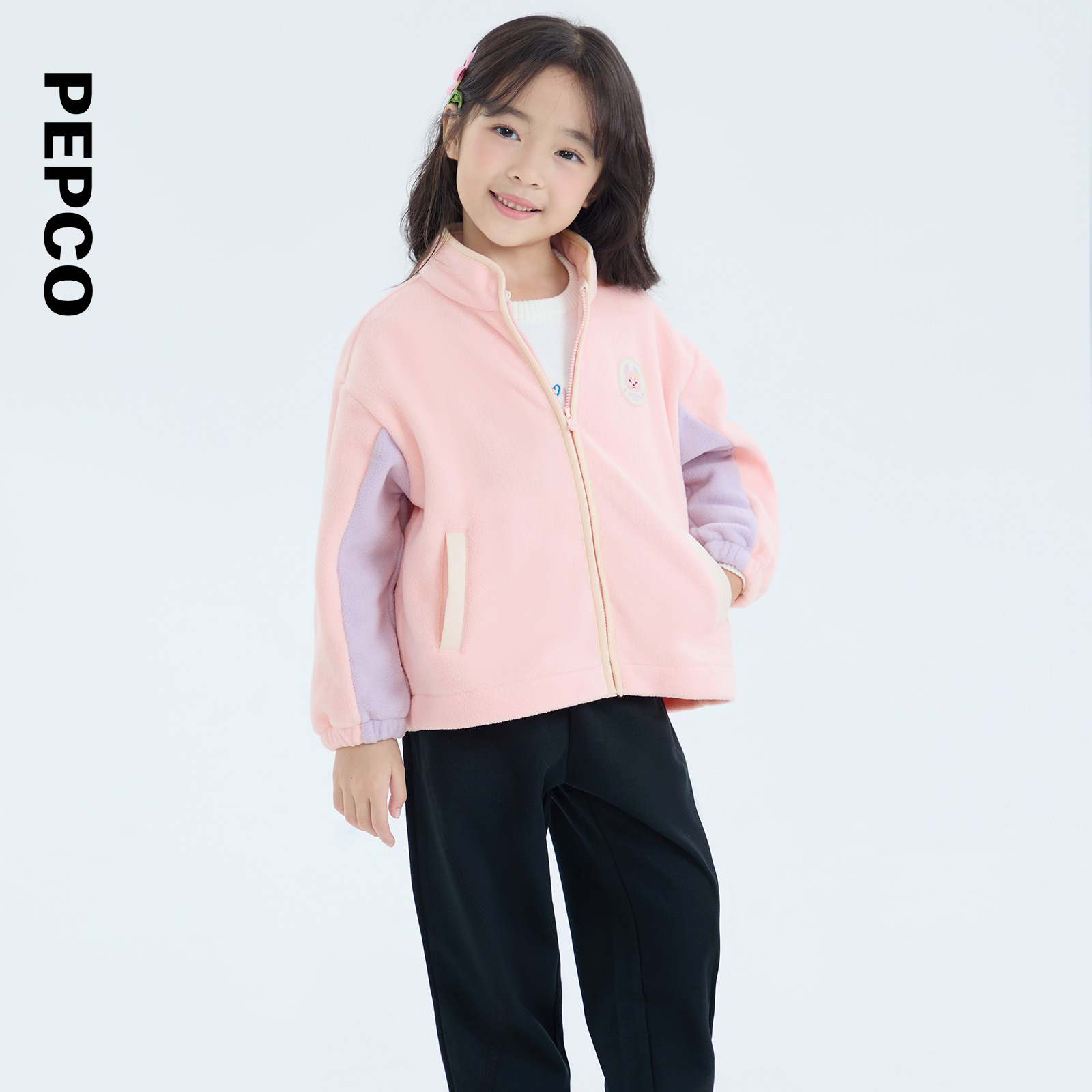 小猪班纳童装秋装新款儿童拉链衫小童女童保暖外套762437311