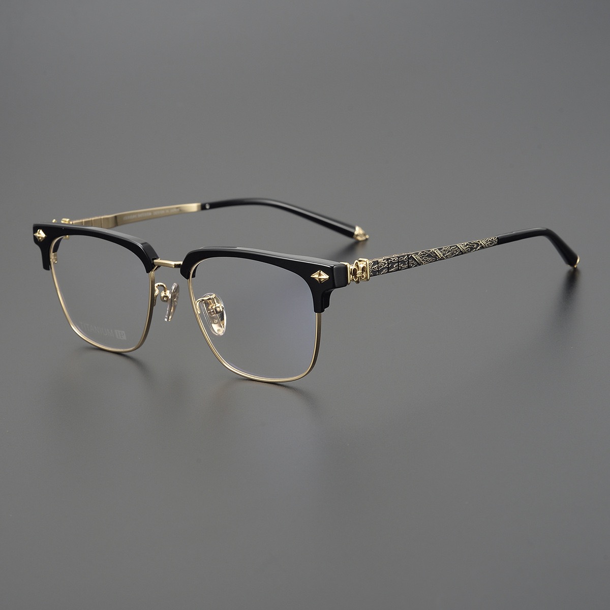 克罗纯钛超轻男士眼镜近视眼镜眼镜框半框眼镜定制成品光学镜