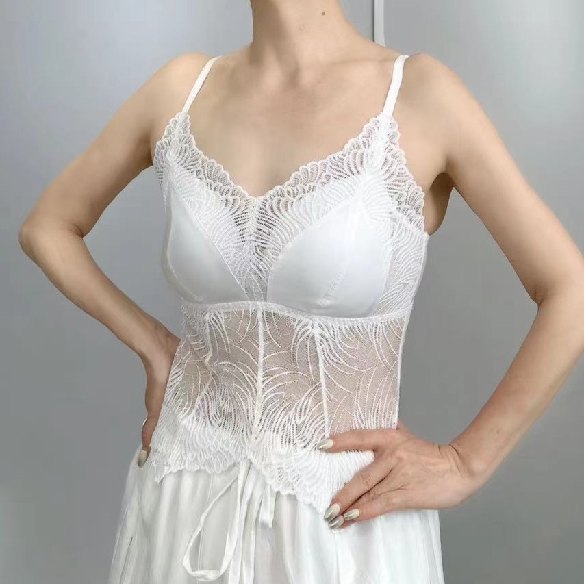 夏季百搭舒适打底蕾丝吊带时尚背心美背D3001