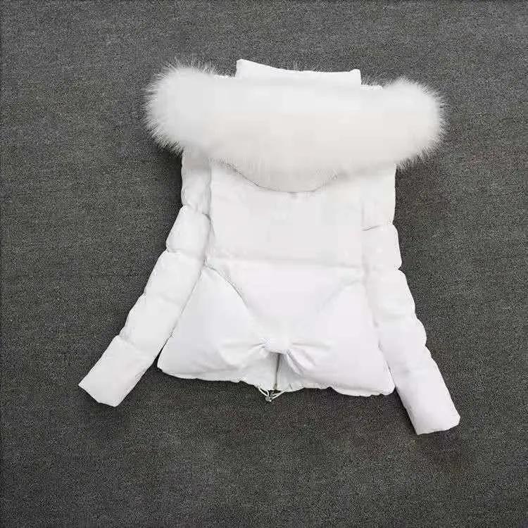 2023新款羽绒服真正%白鸭绒短款时尚修身显瘦白色羽绒服女加厚大