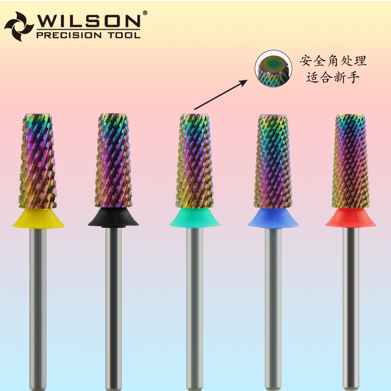 惠而顺【新品卸甲新手bi入】5.35锥形平头七彩美甲卸甲打磨头