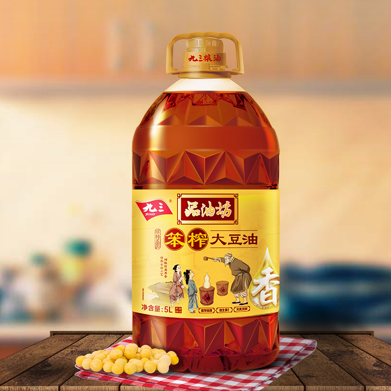 非转基因  品油坊古法笨榨大豆油5L  食用油