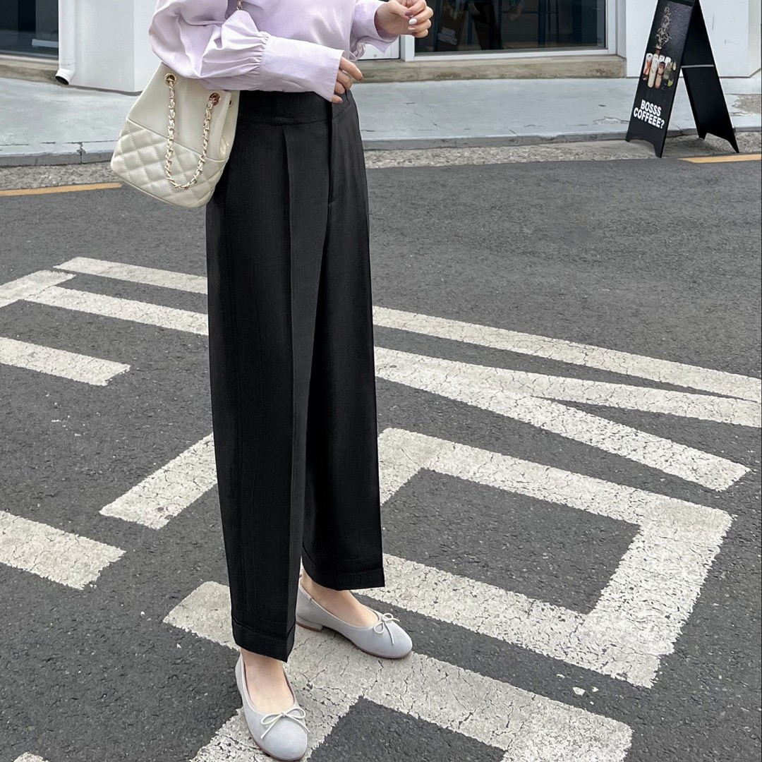 法儿家韩国限定【彩铅西裤】三色休闲裤FS302X004