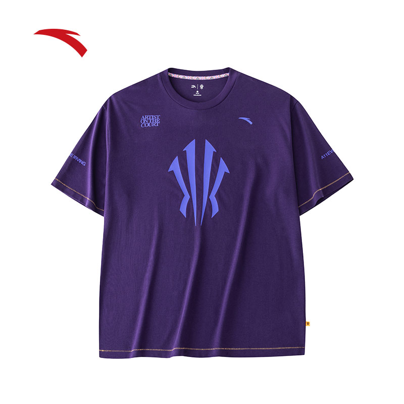 安踏【欧文之盾】凯里·欧文系列篮球短袖丨纯棉宽松短袖t恤男