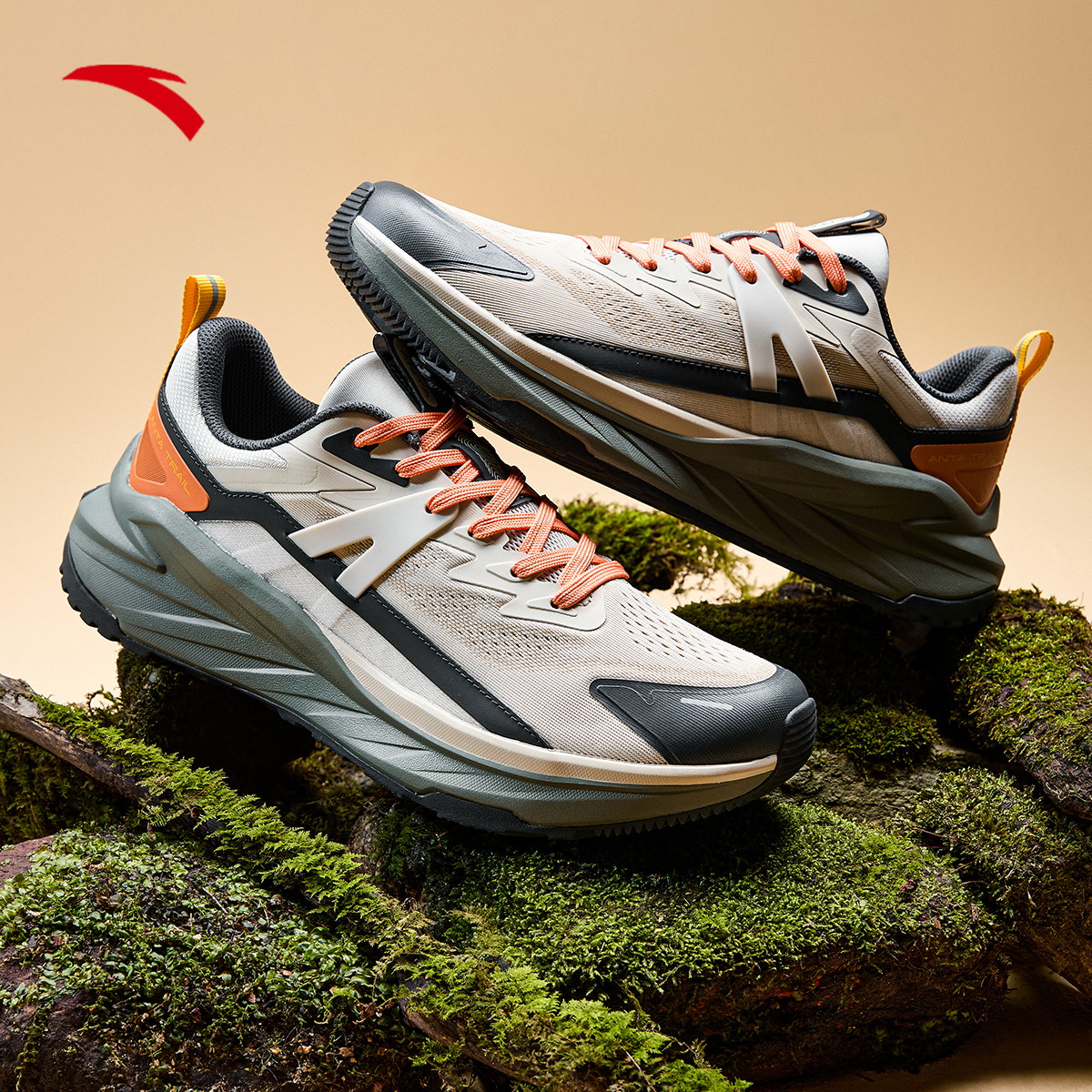 安踏探风丨透气耐磨户外登山徒步鞋男抓地防滑跑步鞋山系运动减震