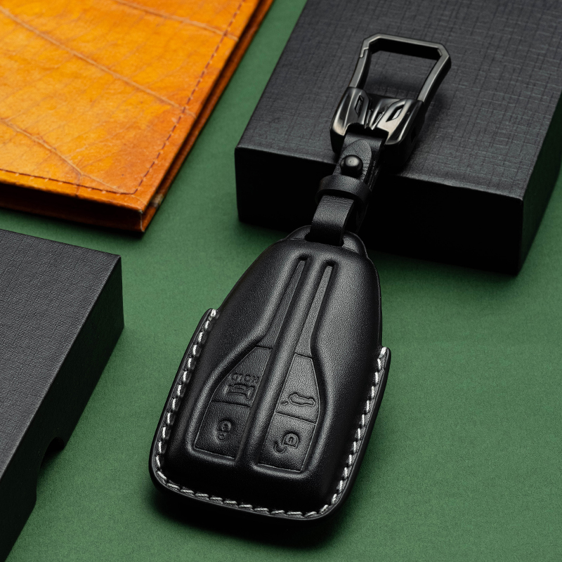 专用红旗汽车钥匙套HS5H7HSH9EHS9车EQM5壳24款H6高天然真皮包扣