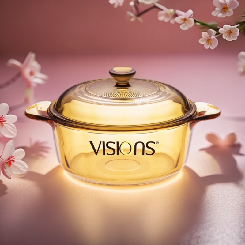 VISIONS法国原装进口晶彩系列1.25L双耳锅具餐具年货送礼