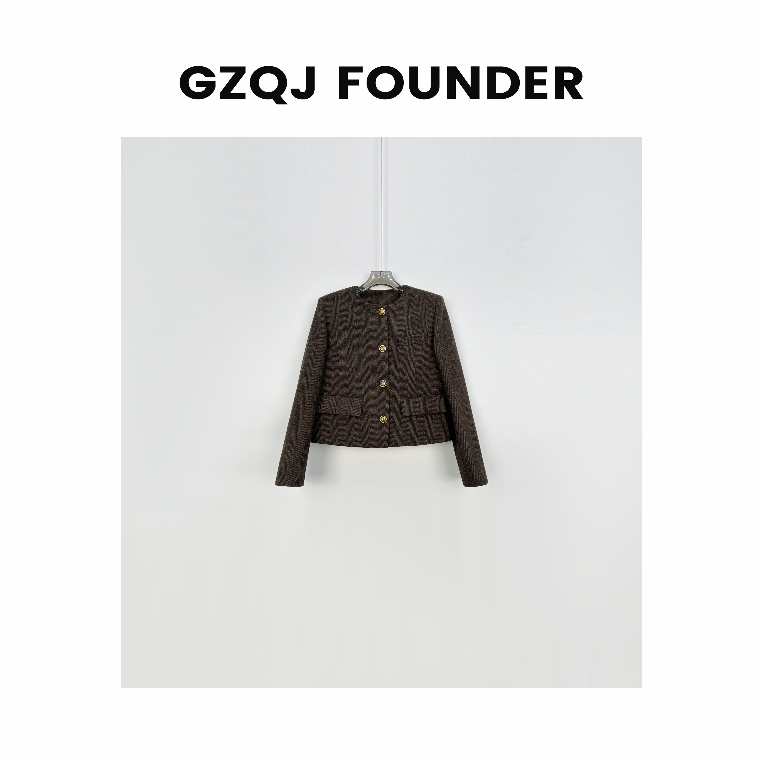  【苏里小姐】小众设计感圆领小香外套 67369