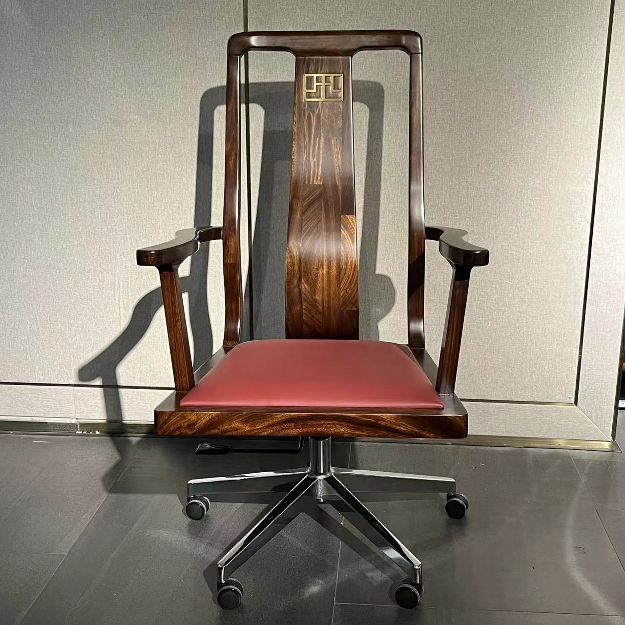 【黑檀木】8A101B书椅65*115*60