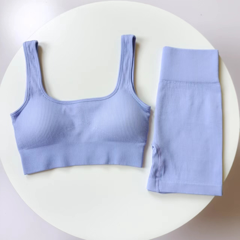 运动两件套户外跑步训练透气吸汗健身服防震内衣女高腰提臀裤套装