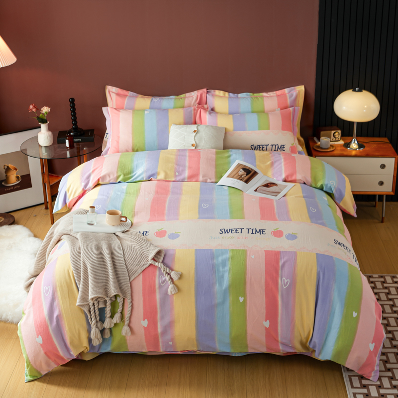 【爆款来袭】100%全棉加厚磨毛四件套纯棉三件双人床上用品四季款