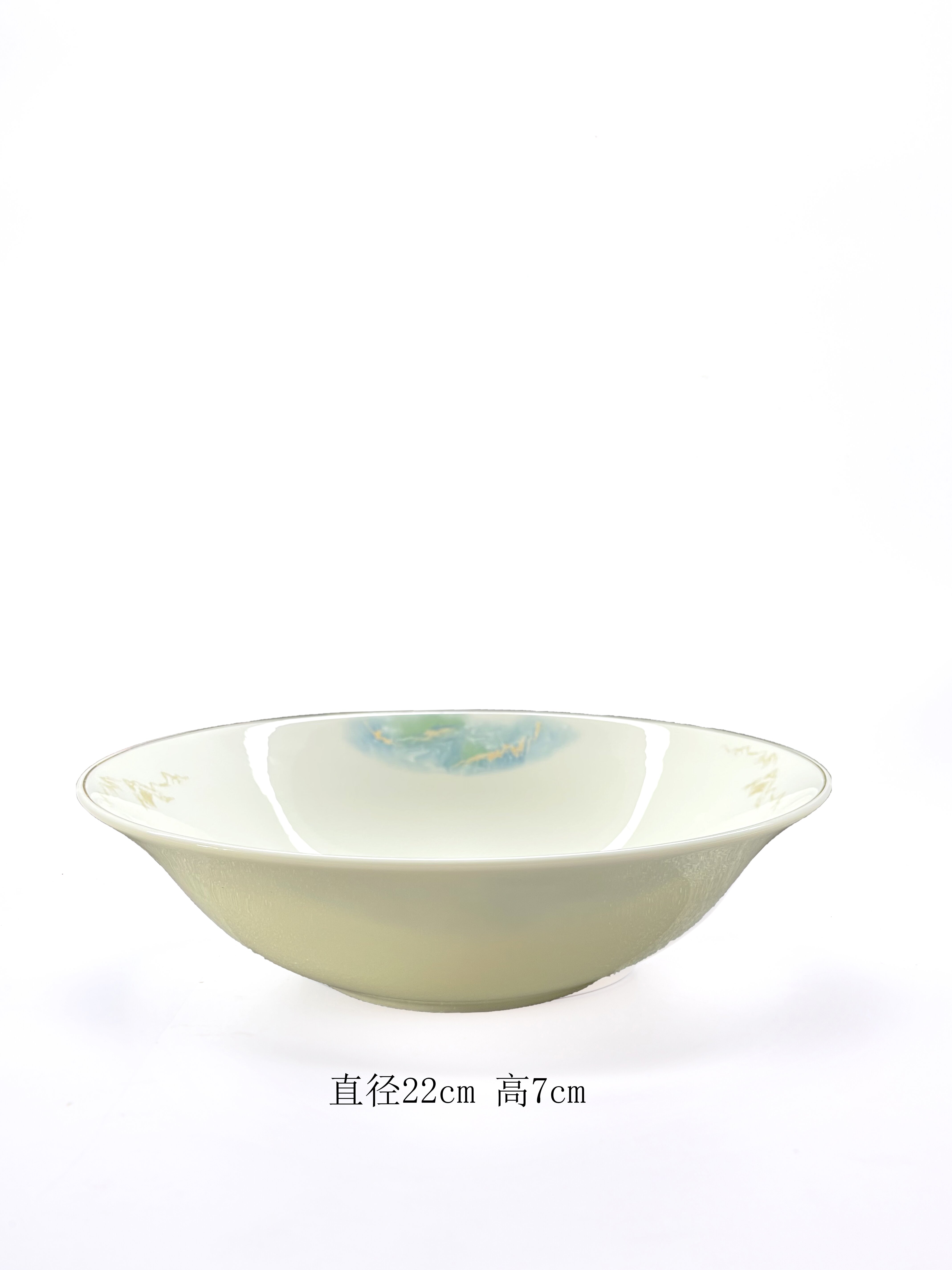 锦绣山河九斗大汤碗一个装高档轻奢中式家用创意陶瓷