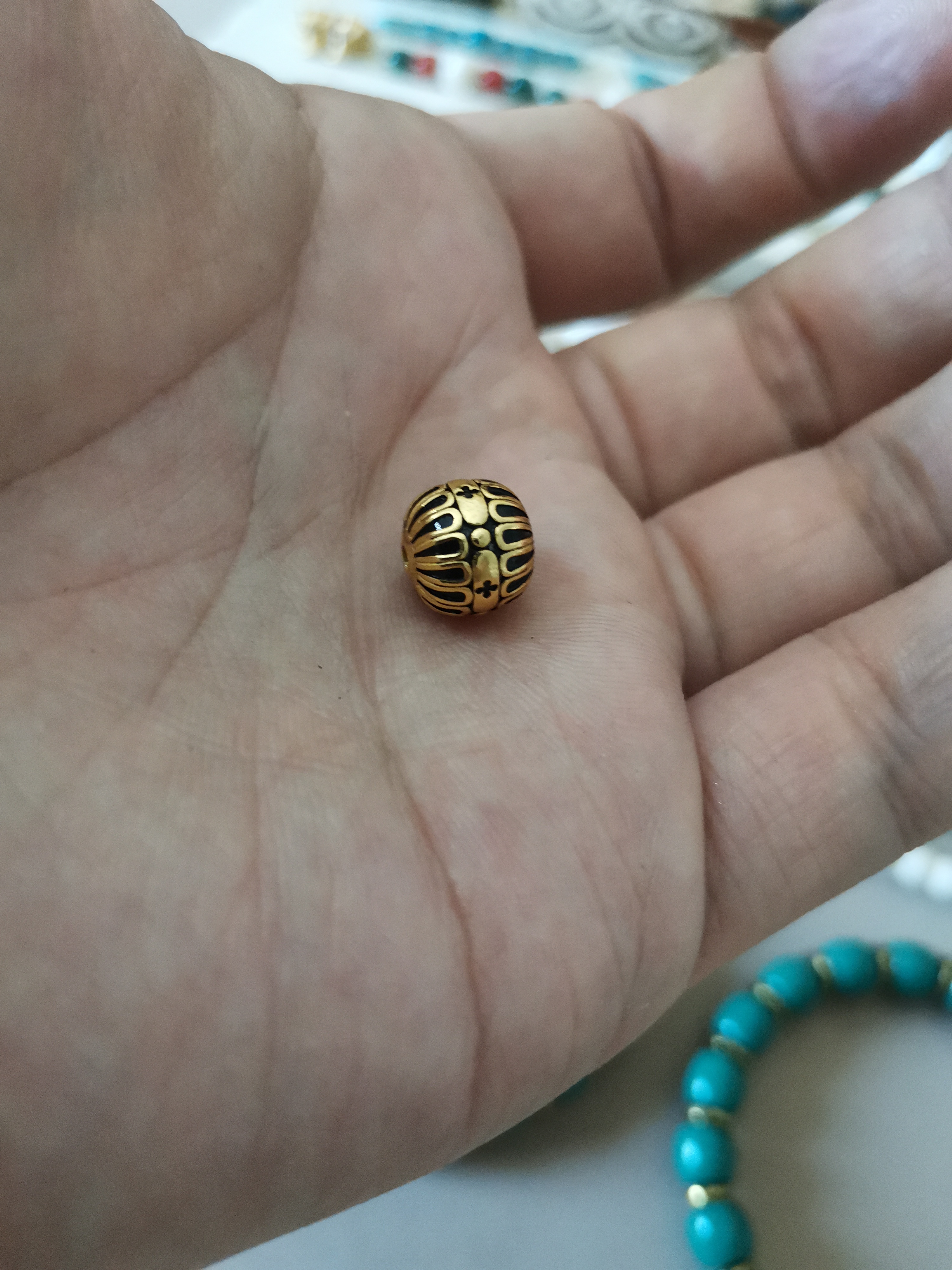 925银银制品 格桑花k10mm配饰一个
