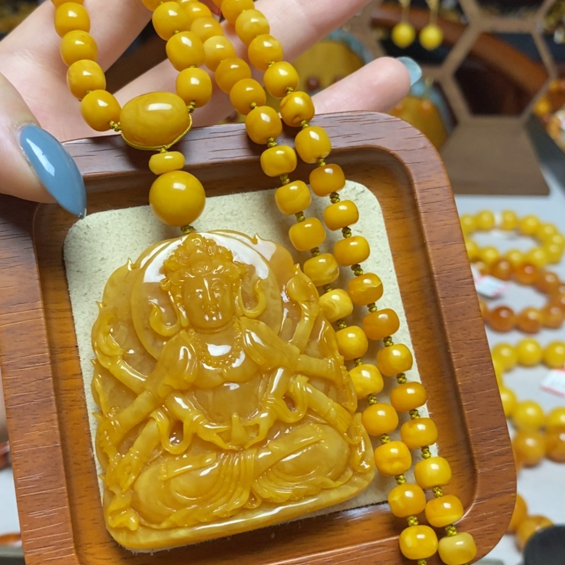 【闪购商品】蜜蜡手链未镶嵌项链